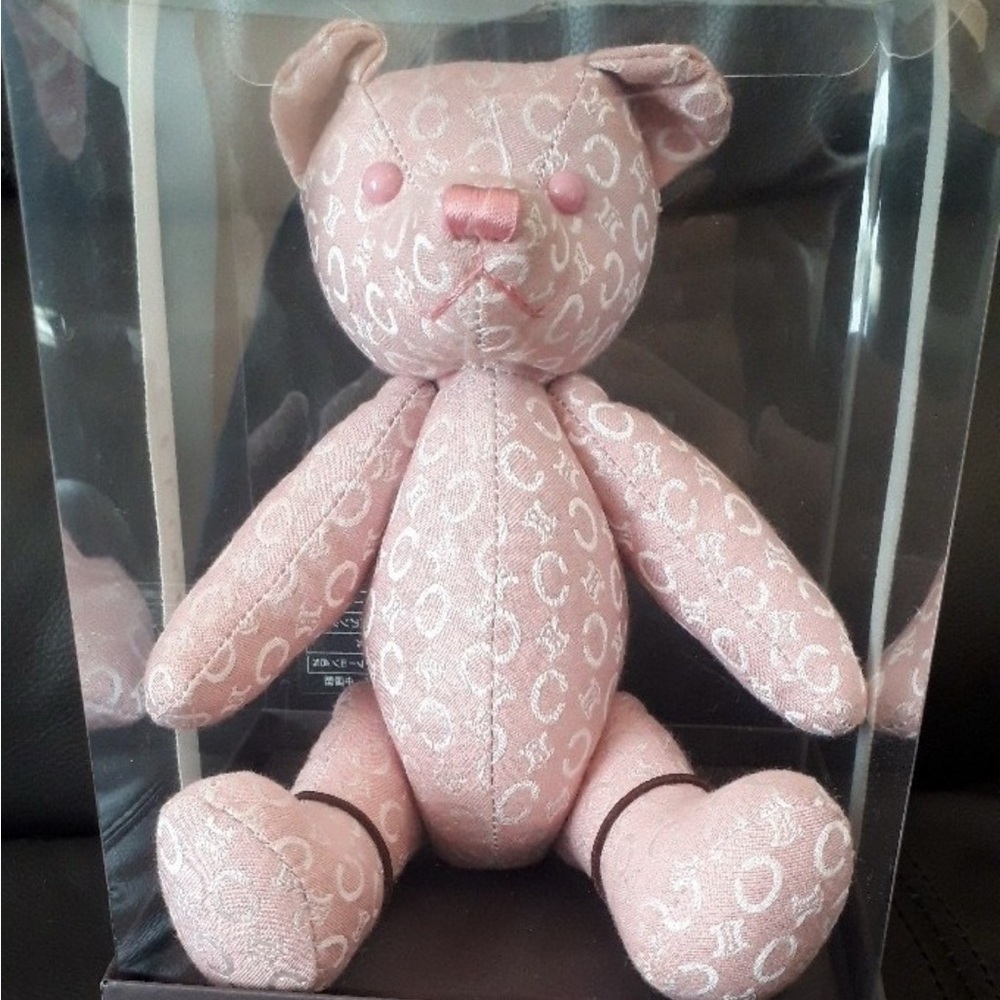 Celine NEW Pink Monogram Teddy Bear